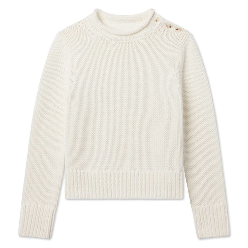 LAKE Jane Cotton Sweater in Ivory - M